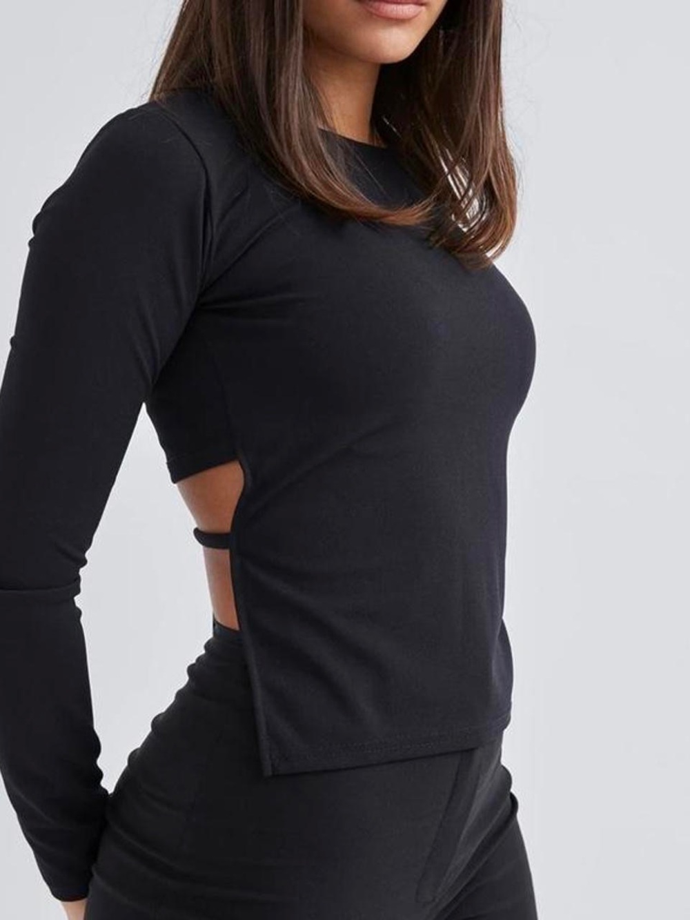 Susamusa Black Long-Sleeve Top